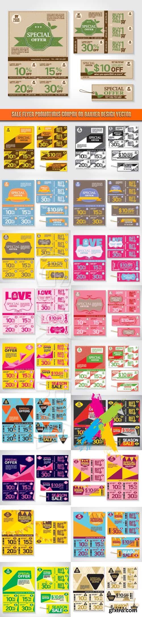 Sale flyer promotions coupon or banner design vector