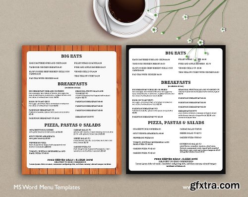 CreativeMarket Restaurant Menu 702147