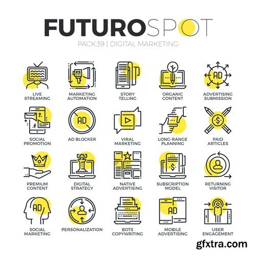 Futuro Spot Icons 20xEPS