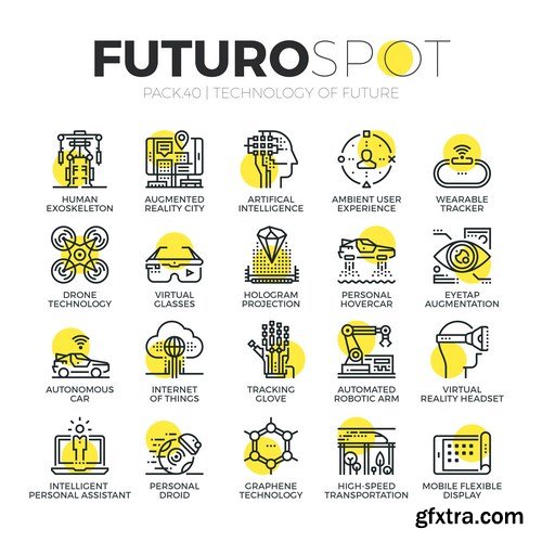 Futuro Spot Icons 20xEPS
