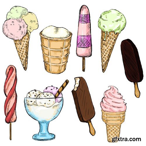 Ice cream set 1-8xEPS