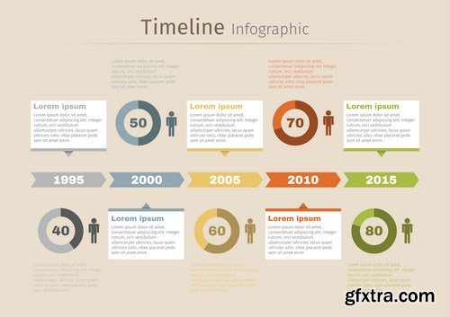 Timeline Infographics - 25x EPS