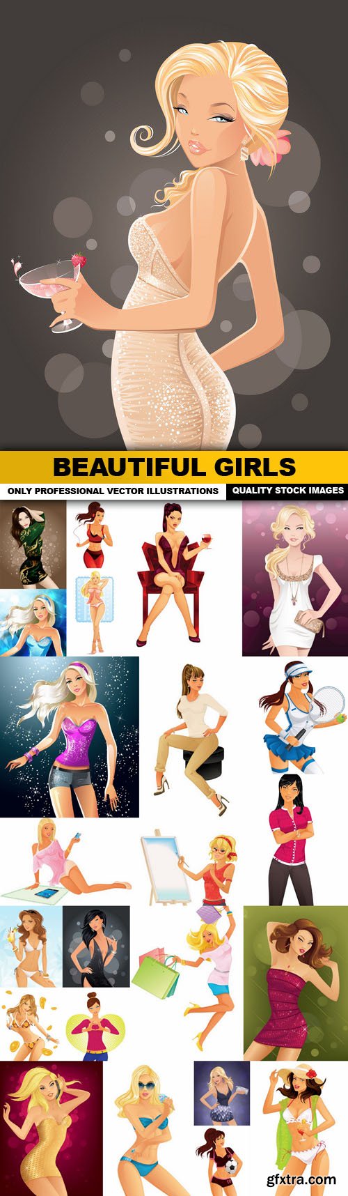 Beautiful Girls - 25 Vector