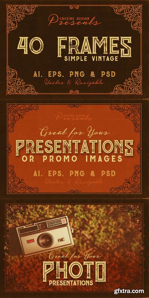 CM - 40 Vintage Frames 685229 CM - 40 Vintage Frames 685229