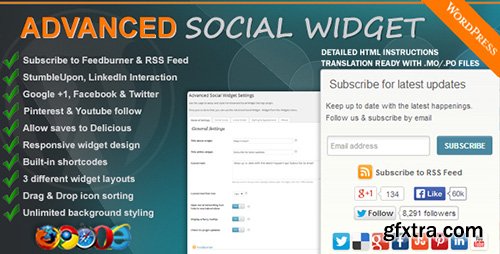CodeCanyon - Advanced Social Widget v3.9 - 1189066