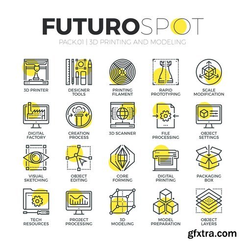 Futuro Spot Icons 2 - 25xEPS