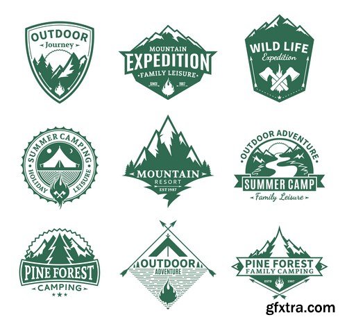 Labels &amp; Badges Vector Series 8 - 18xEPS