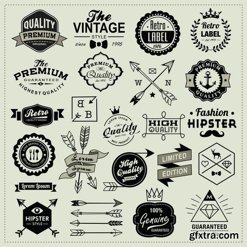 Labels &amp; Badges Vector Series 8 - 18xEPS