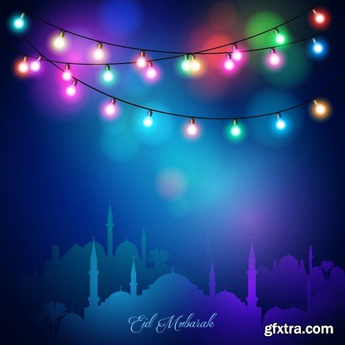 Eid Mubarak Papercut Style 2 - 48 EPS Eid Mubarak Papercut Style 2 - 48 EPS