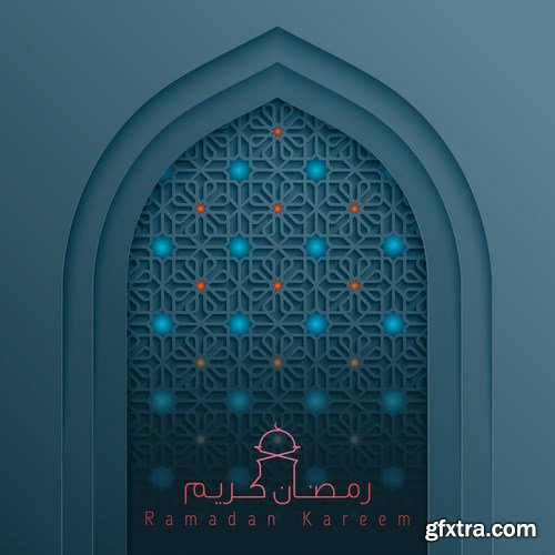 Eid Mubarak Papercut Style 2 - 48 EPS Eid Mubarak Papercut Style 2 - 48 EPS