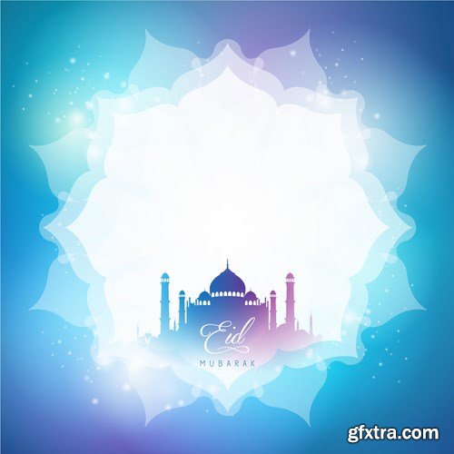Eid Mubarak Papercut Style 2 - 48 EPS Eid Mubarak Papercut Style 2 - 48 EPS