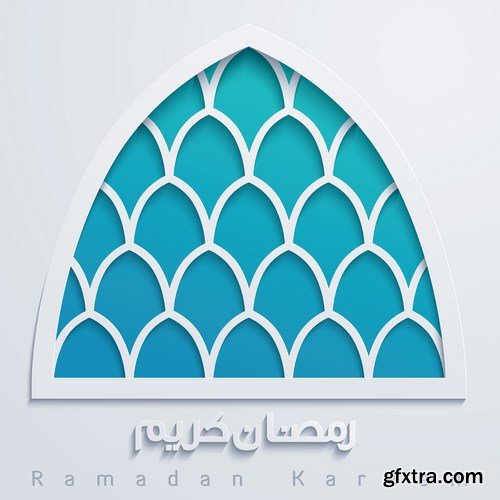 Eid Mubarak Papercut Style 2 - 48 EPS Eid Mubarak Papercut Style 2 - 48 EPS