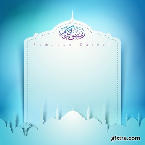 Eid Mubarak Papercut Style 2 - 48 EPS Eid Mubarak Papercut Style 2 - 48 EPS
