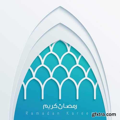 Eid Mubarak Papercut Style 2 - 48 EPS Eid Mubarak Papercut Style 2 - 48 EPS