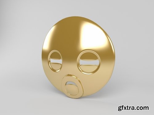 Collection of 3D mask grimace smiley face 25 HQ Jpeg