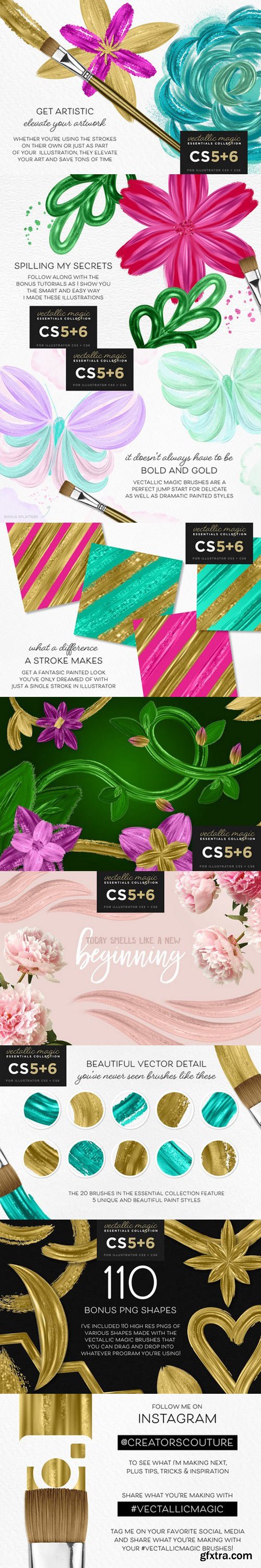 Vectallic Magic CS5+6 Vector Brushes 716836