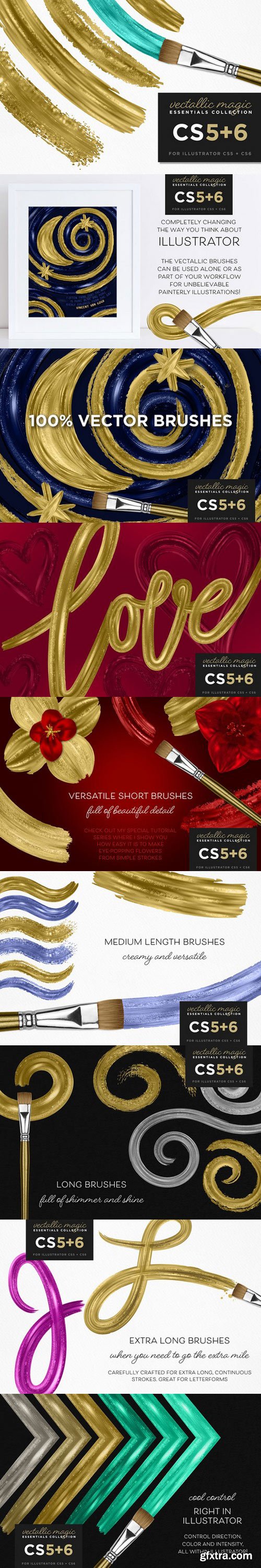 Vectallic Magic CS5+6 Vector Brushes 716836