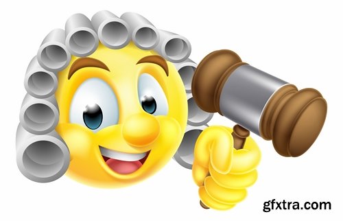 Collection of cartoon smiley emotion star icon vector image 25 EPS