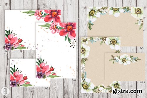 CreativeMarket 70% OFF. 8 sets of floral watercolor 706414