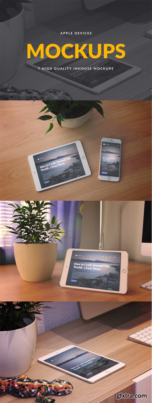 CreativeMarket Apple Devices PSD Mockups 706405