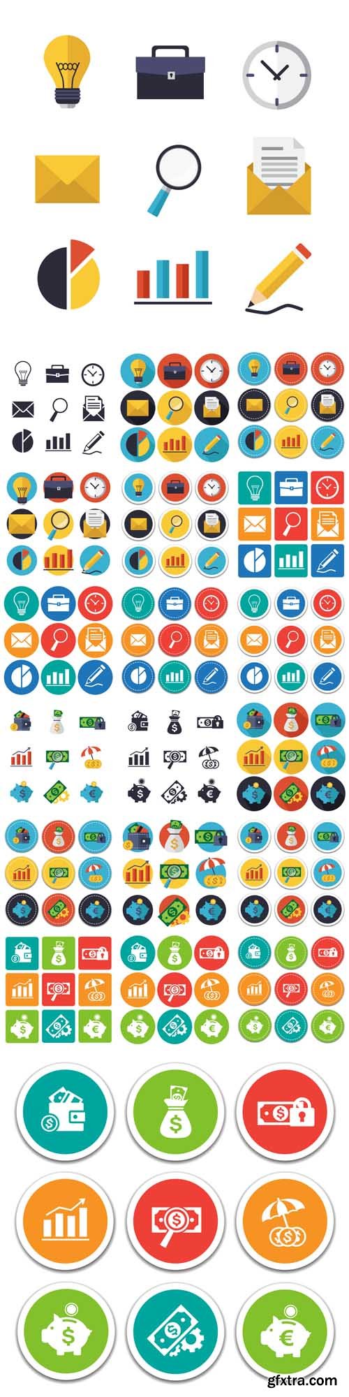 Vector Set - Finance Banking and Business Icons