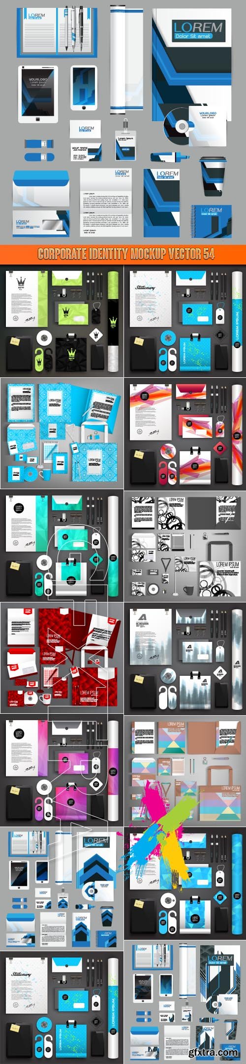 Corporate identity mockup vector 54