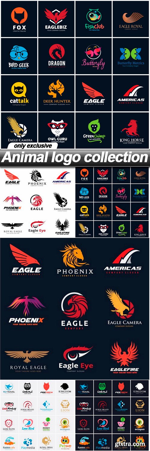 Animal logo collection - 5 EPS