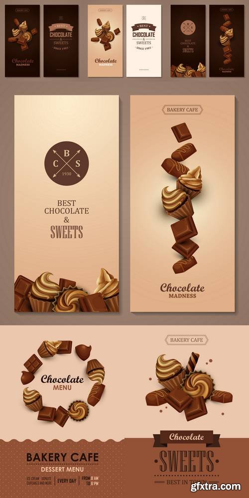 Poster Template with Chocolate and Cupcakes