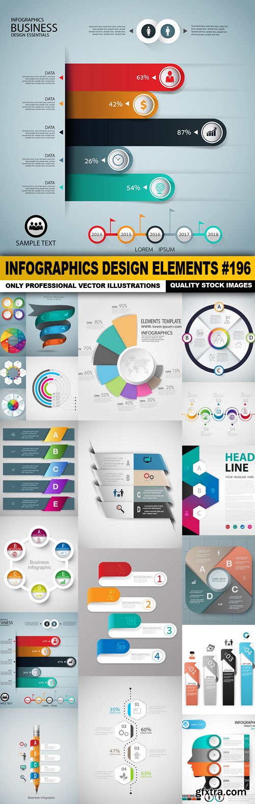 Infographics Design Elements #196 - 20 Vector