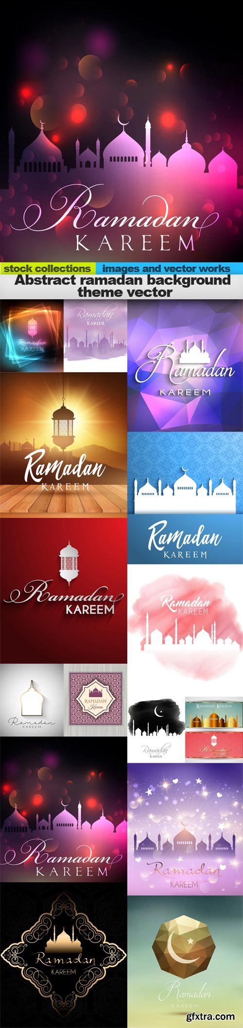 Abstract ramadan background theme vector, 15 x EPS