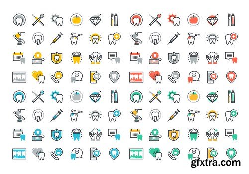 Set of Thin Line Web Icons of Graphic Design 3 - 22xEPS