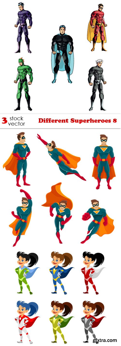 Vectors - Different Superheroes 8