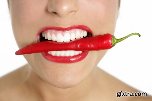 Collection pepper red hot chili girl woman with sweet pepper 25 HQ Jpeg