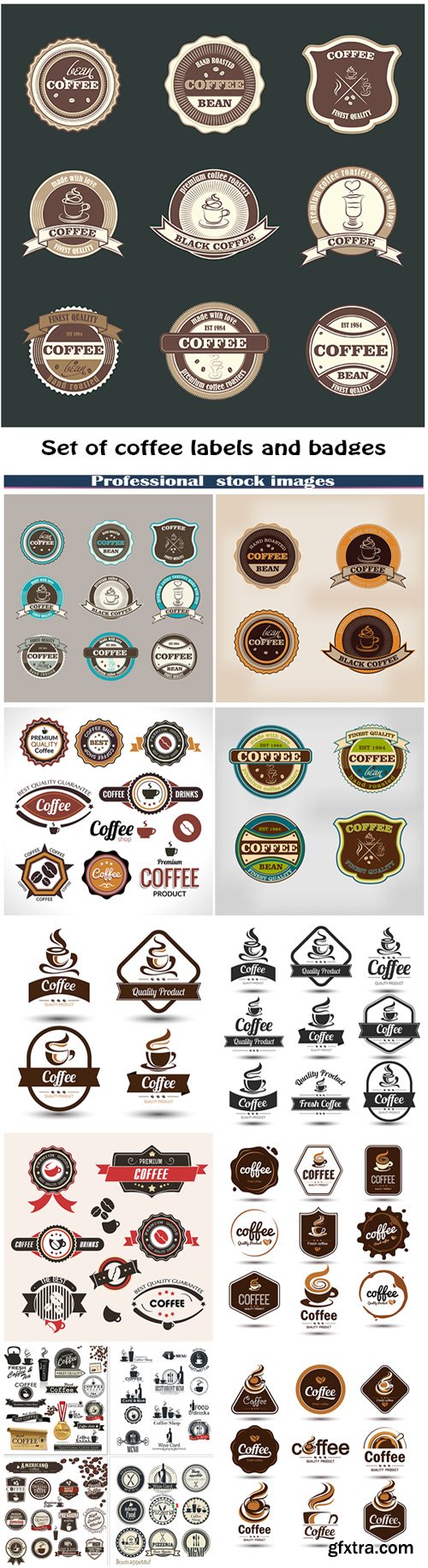 Set of coffee labels and badges