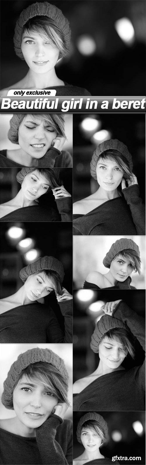 Beautiful girl in a beret - 8 UHQ JPEG