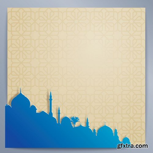 Eid Mubarak Papercut Style 6 - 48 EPS Eid Mubarak Papercut Style 6 - 48 EPS