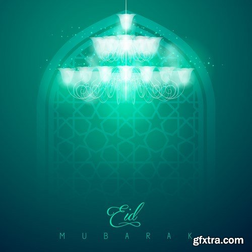 Eid Mubarak Papercut Style 6 - 48 EPS Eid Mubarak Papercut Style 6 - 48 EPS