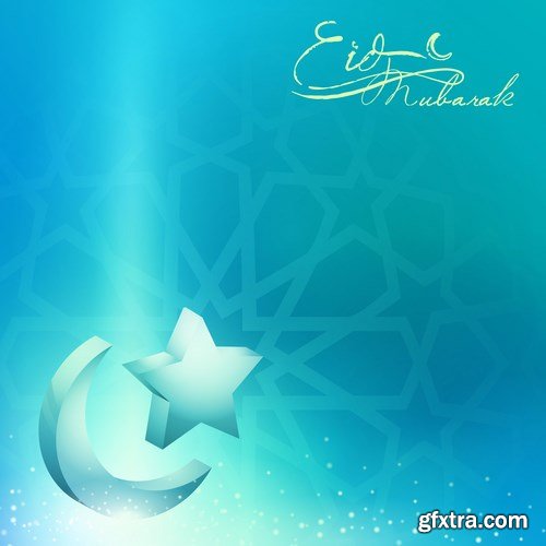 Eid Mubarak Papercut Style 6 - 48 EPS Eid Mubarak Papercut Style 6 - 48 EPS