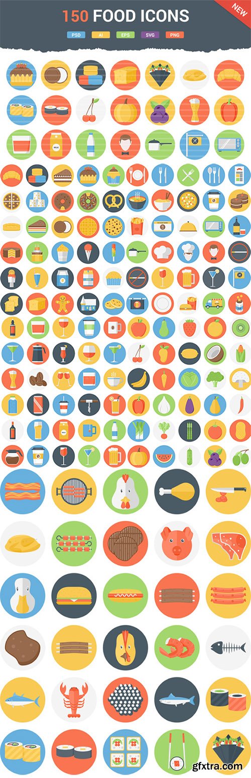 150 Funky Food Icons - CM 580148