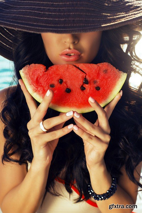 Sexy girl with watermelon-5xUHQ JPEG