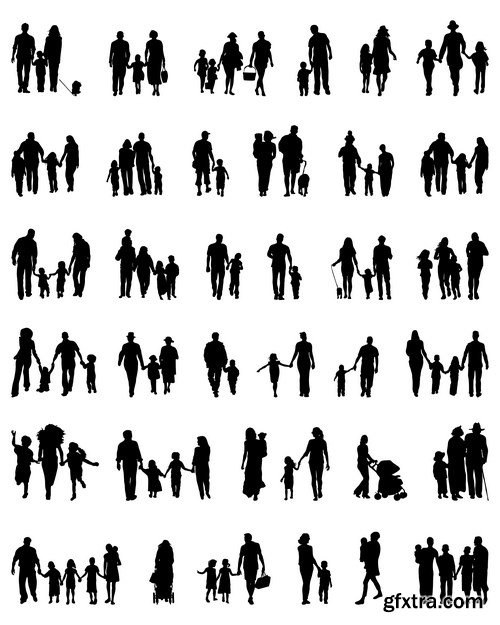 Silhouettes & Design Elements 2 - 25xEPS