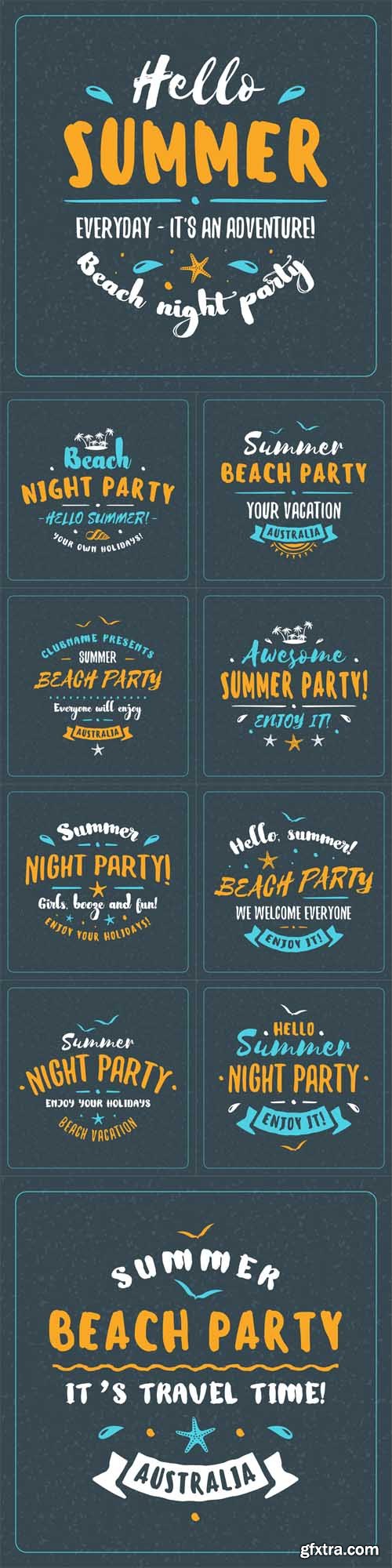 Vintage Hipster Summer Holidays Label or Badge