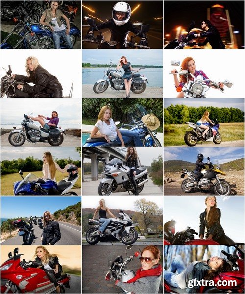 Collection of woman woman on a motorcycle sportbike chopper enduro 25 HQ Jpeg