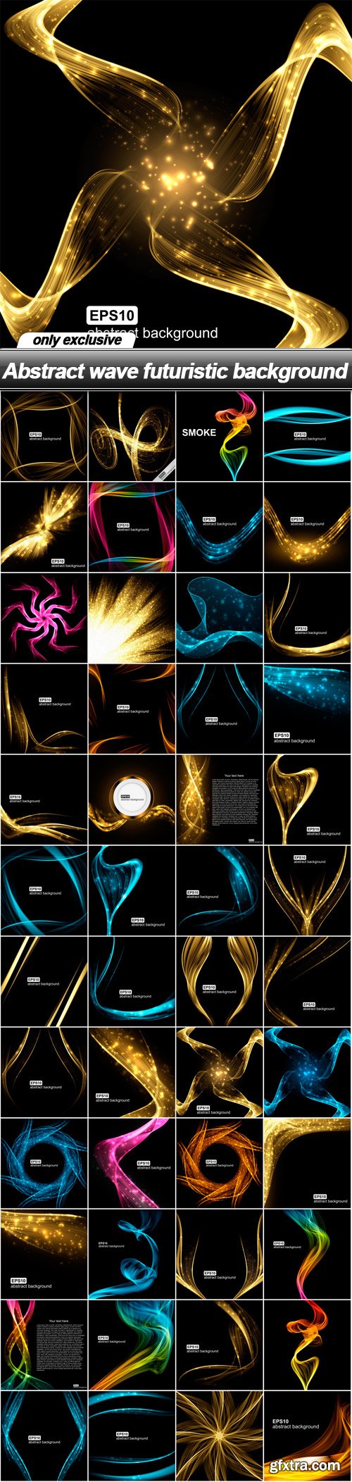Abstract wave futuristic background - 48 EPS