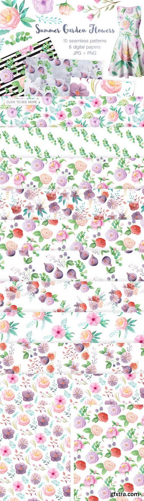 CM - Summer Floral Seamless Patterns 689394 CM - Summer Floral Seamless Patterns 689394