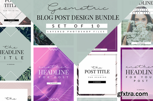 CM - Geometric Blog Template Bundle 693704 CM - Geometric Blog Template Bundle 693704