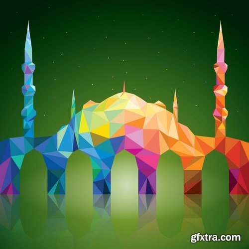 Eid Mubarak Papercut Style 10 - 48 EPS Eid Mubarak Papercut Style 10 - 48 EPS