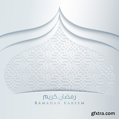 Eid Mubarak Papercut Style 10 - 48 EPS Eid Mubarak Papercut Style 10 - 48 EPS