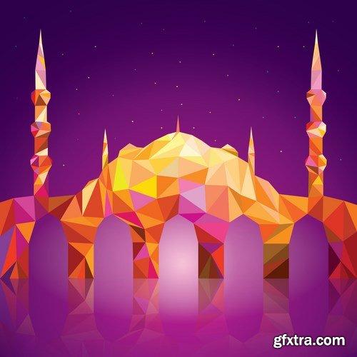 Eid Mubarak Papercut Style 10 - 48 EPS Eid Mubarak Papercut Style 10 - 48 EPS