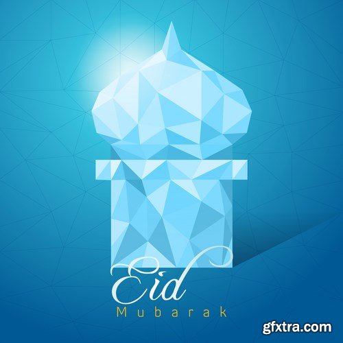 Eid Mubarak Papercut Style 10 - 48 EPS Eid Mubarak Papercut Style 10 - 48 EPS